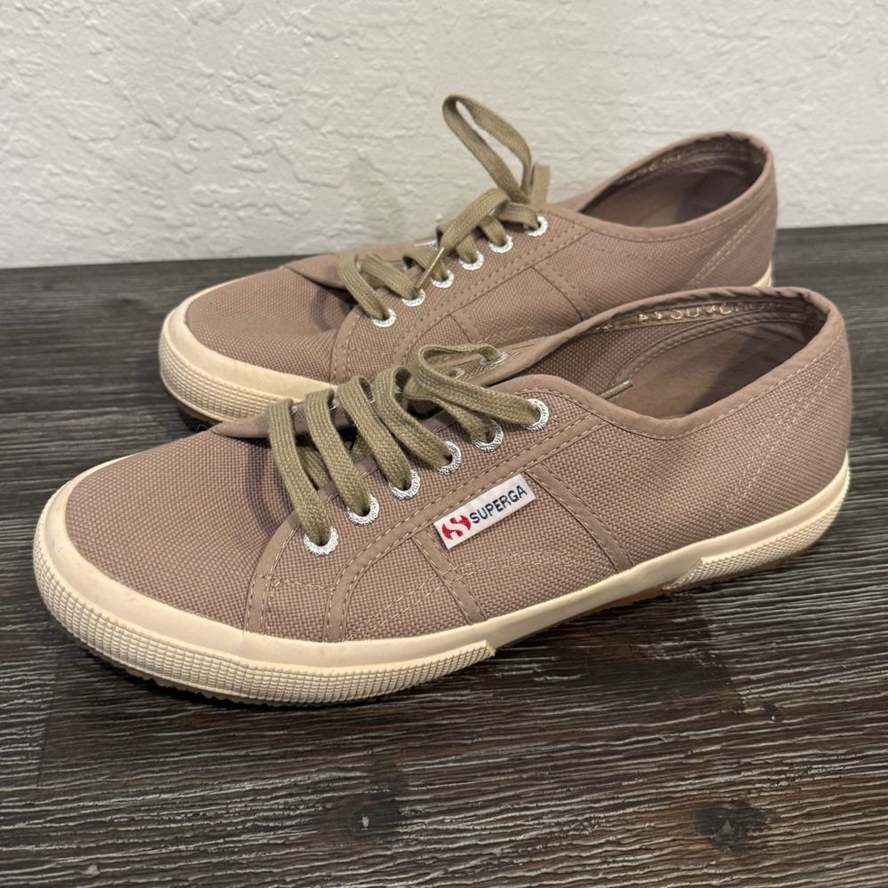 Superga Khaki  2750 Cotu Classic Sneakers, sz 10